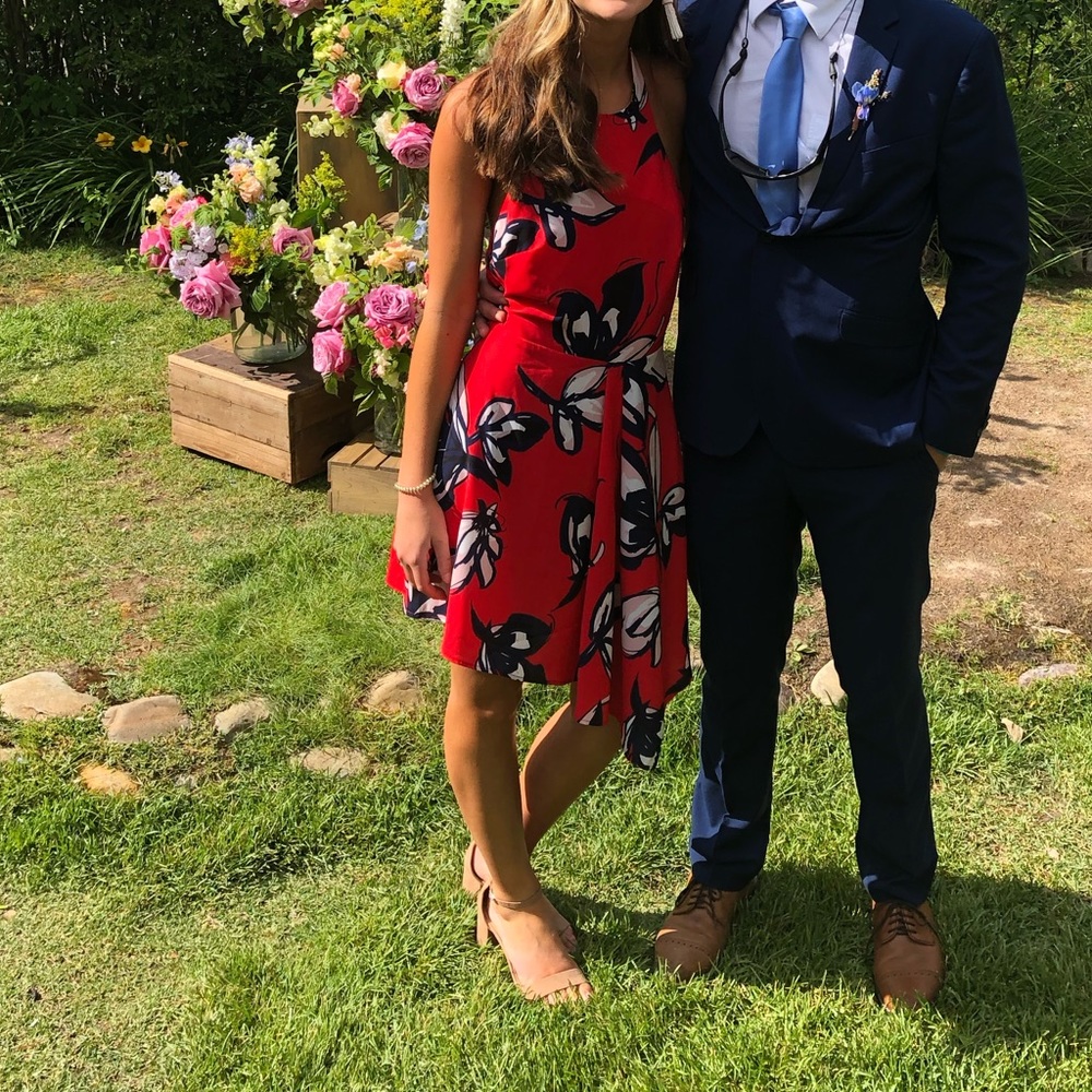 Red Floral Dress